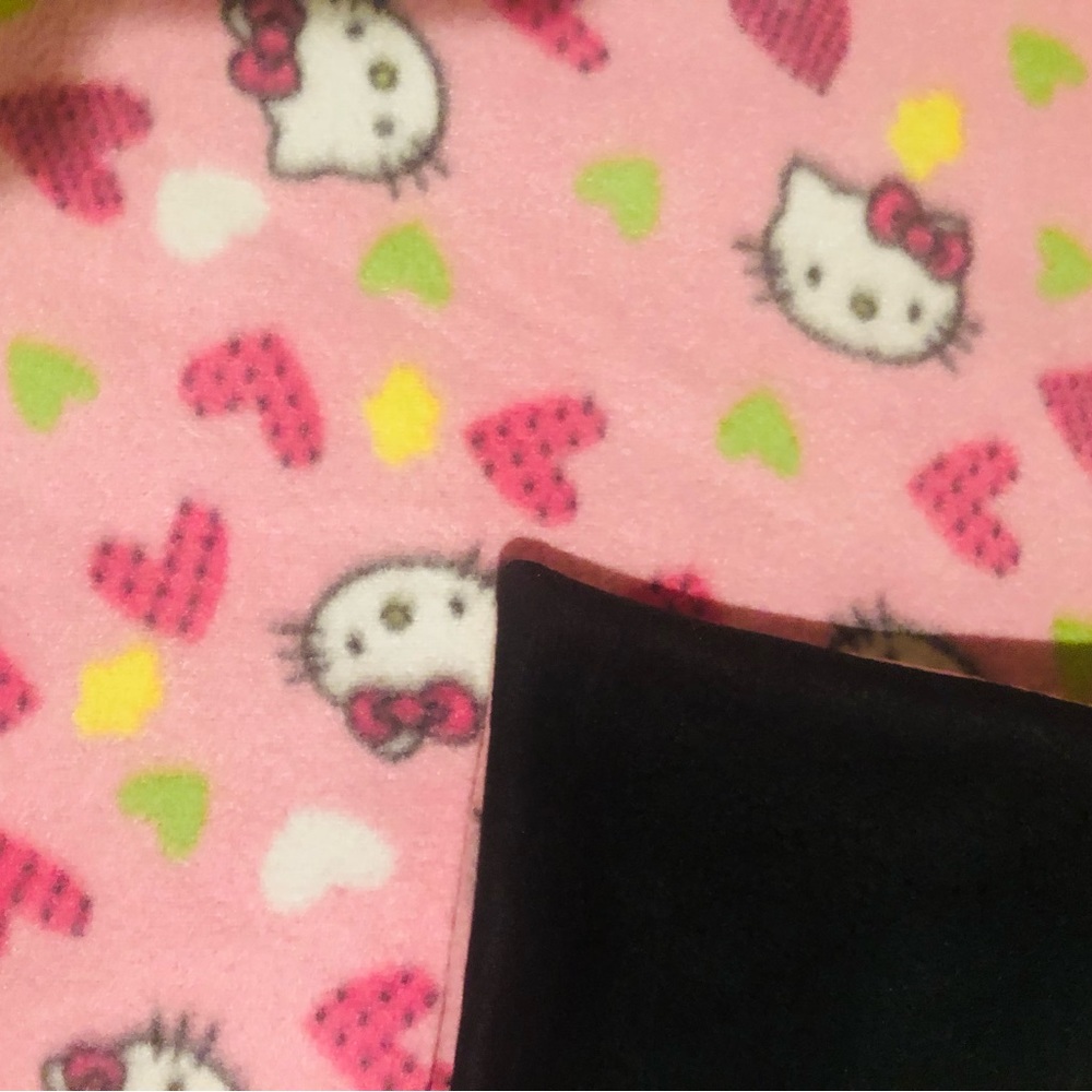Hello Kitty Cat Dog Doll Double Fleece Blanket 19”x24”